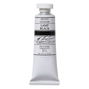 LAMP BLACK GOUACHE 15ML M GRAHAM